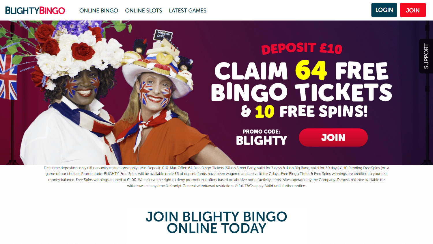 Blighty Bingo Casino Desktop screenshot